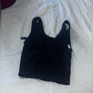 Out From Under Black Twist Front Tank Top